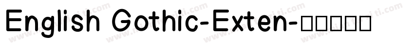 English Gothic-Exten字体转换